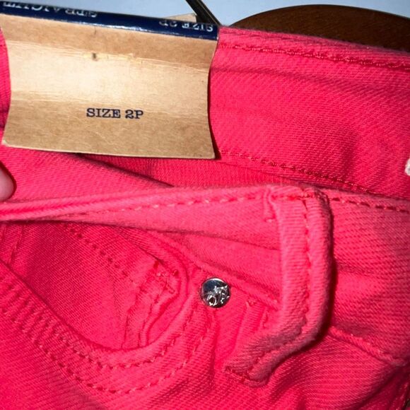 Code Bleu Women's dark pink Gwen Straight Leg Cotton Blend Cropped Jeans Size 2P - Picture 6 of 9